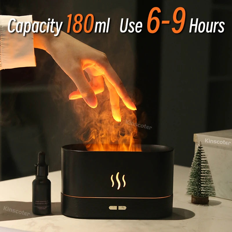 Air Humidifier Flame Lamp