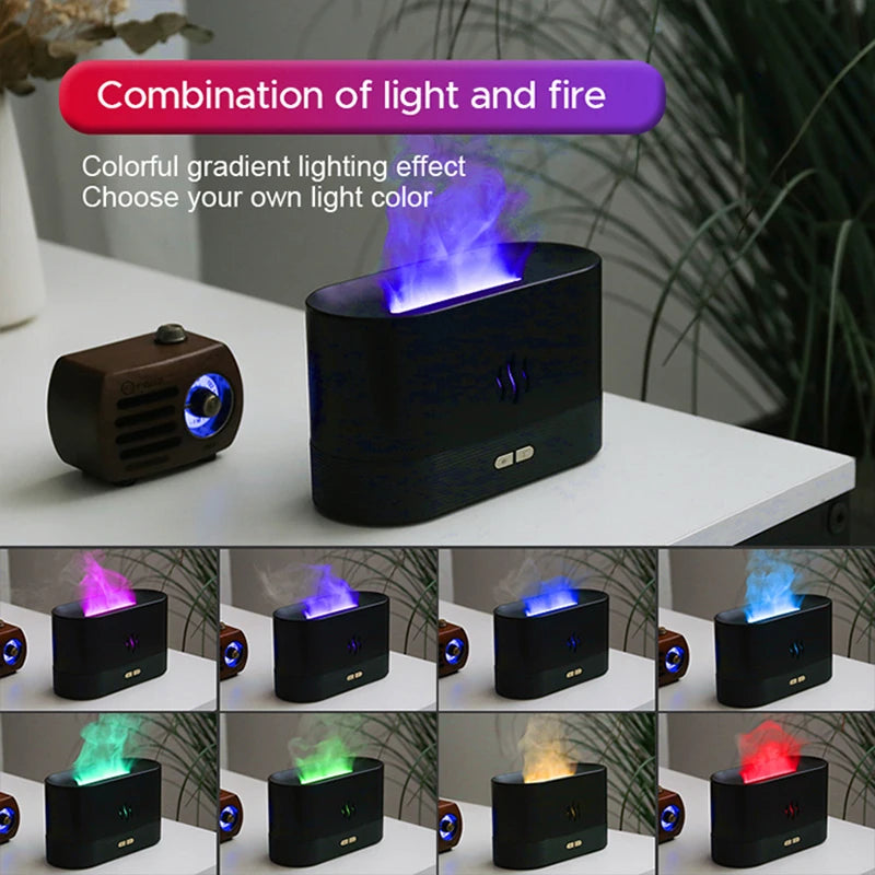 Air Humidifier Flame Lamp