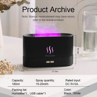 Air Humidifier Flame Lamp